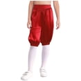 thumbnail image 1 of inhzoy Children Medieval Capri Pants Solid Color Trousers High-rise Waist Pants for Dress Up Parties Red 6, 1 of 5