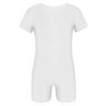 thumbnail image 1 of inhzoy Girls Boys Short Sleeves Ballet Dance Unitard Leotard White 12, 1 of 6