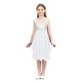 thumbnail image 1 of inhzoy Girls Chiffon Sequins Contemporary Ballet Dance Costume Lyrical Dance Dress White 6, 1 of 8