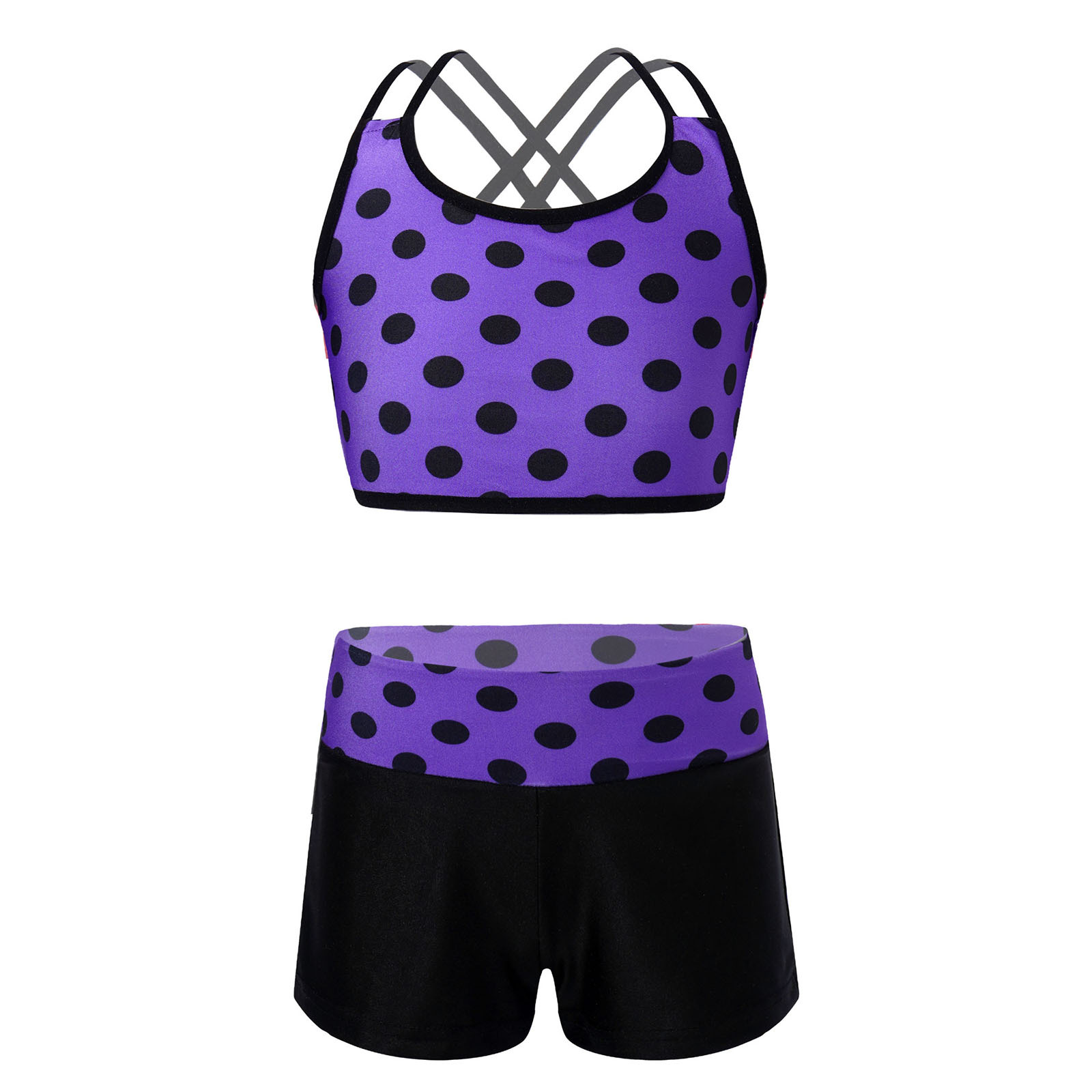 Inhzoy Girls Childrens 2 Pieces Gymnastics Dancing Outfits Swimsuit Inhzoy Girls Childrens 2 Pieces Gymnastics Dancing Outfits Swimsuit