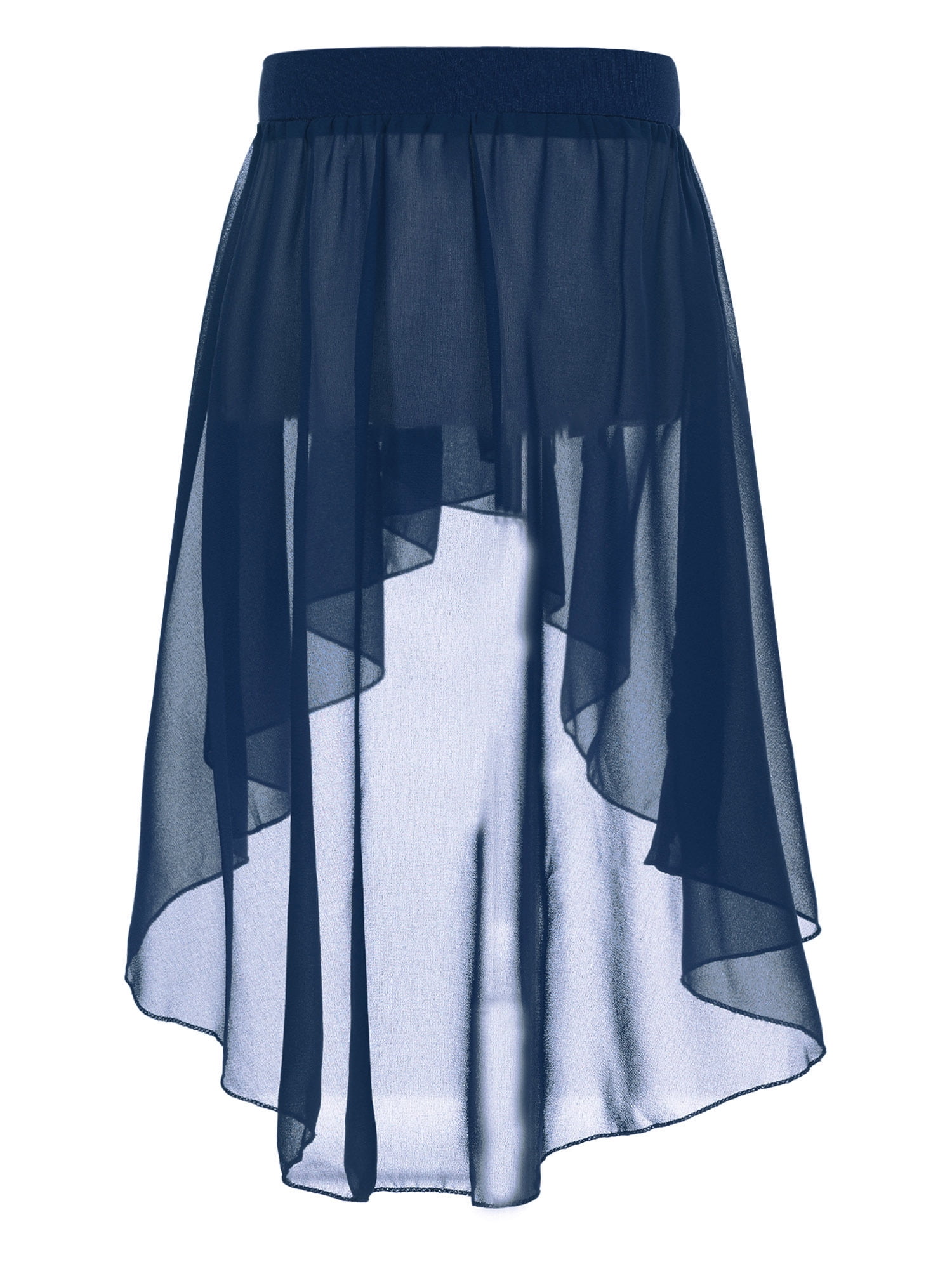 inhzoy Girls High-Low Ballet Dance Skirt Chiffon Lyrical Dance Skirt ...