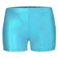 thumbnail image 1 of inhzoy Girls Kids Sparkle Dance Athletic Metallic Gymnastic Shorts Blue 5-6, 1 of 4