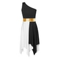 thumbnail image 1 of inhzoy Girls Liturgical Praise Dance Dress Asymmetrical Worship Costume Church Robe Tunic Black 12, 1 of 5