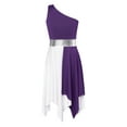 thumbnail image 1 of inhzoy Girls Liturgical Praise Dance Dress Asymmetrical Worship Costume Church Robe Tunic Purple 6, 1 of 7