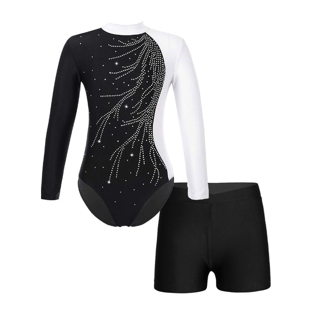 inhzoy Meisjes Hip Hop outfit Streetdance kleding Glitzer pailletten tanktop Hoodie en cargobroek 3-delige set Kinder trainingspakken Sport danskleding, groen, 146-152