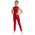 thumbnail image 1 of inhzoy Gymnastic Dance Jumpsuit for Girls Shiny Sequins Ballet Dance Leotard Burgundy 16, 1 of 8