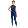 thumbnail image 1 of inhzoy Gymnastic Dance Jumpsuit for Girls Shiny Sequins Ballet Dance Leotard Navy Blue 10, 1 of 9