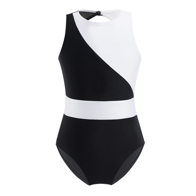 Black and white dance leotard hotsell