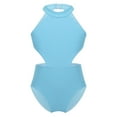 thumbnail image 1 of inhzoy Gymnastic Leotards for Girls One-Piece Cutout Side Ballet Dancewear Activewear Sky_Blue 8, 1 of 7