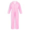 thumbnail image 1 of inhzoy Kids Big Boys Girls Zipper Mechanic Coverall Jumpsuit Boiler Suit Long Sleeve Festival Fancy Costume Pink 10, 1 of 5