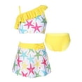 thumbnail image 1 of inhzoy Kids Big Girls 3 Pieces Swimsuits Bikini Bathing Suit Yellow 14, 1 of 5