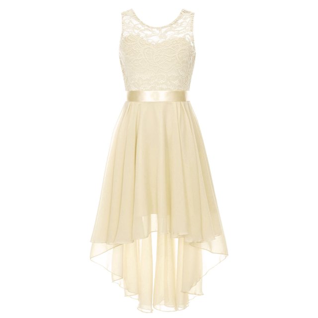 inhzoy Kids Big Girls Floral Lace Flower Girls Bridesmaid Dress High