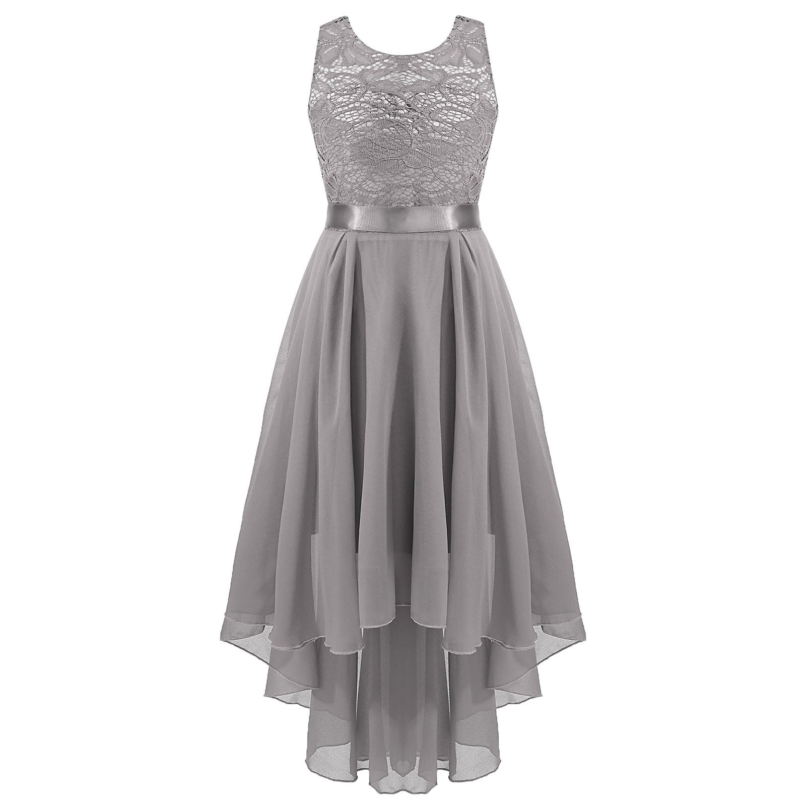 inhzoy Kids Big Girls Floral Lace Flower Girls Bridesmaid Dress High Low Hem Sleeveless Wedding Birthday Party Dress Grey 8 - Walmart.com inhzoy Kids Big Girls Floral Lace Flower Girls Bridesmaid Dress High Low Hem Sleeveless Wedding Birthday Party Dress Grey 8 - Walmart.com