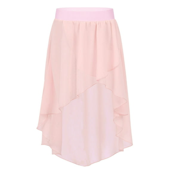 inhzoy Kids Big Girls High Low Chiffon Dance Skirt