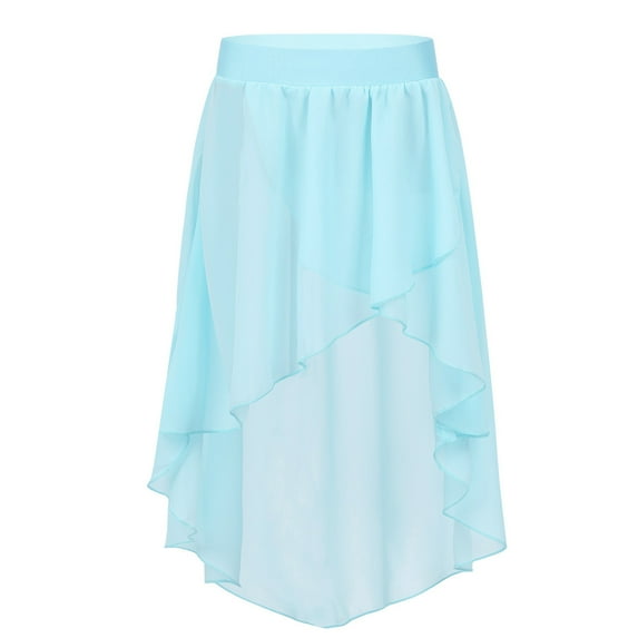 inhzoy Kids Big Girls High Low Chiffon Dance Skirt