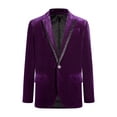 thumbnail image 1 of inhzoy Kids Boys Velvet Blazer Suit Jacket Gentleman Formal Jacket Outerwear,Sizes 4-16 Dark Purple 16, 1 of 5