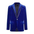 thumbnail image 1 of inhzoy Kids Boys Velvet Blazer Suit Jacket Gentleman Formal Jacket Outerwear,Sizes 4-16 Royal Blue 8, 1 of 8