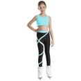 thumbnail image 1 of inhzoy Kids Girls 2PCs Gymnastic Pant Suit Racer Back Crop Top with Leggings Light Blue 16, 1 of 6
