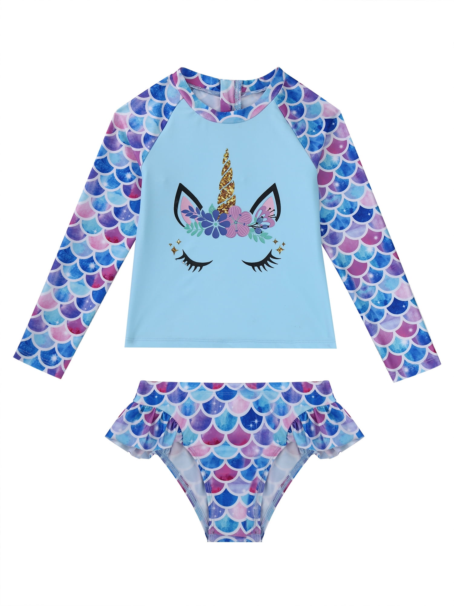 Nautica Costume Intero Rashguard Bambina Con Protezione Solare UPF 50+, Rosa, Taglia XL (16 Anni) - 4