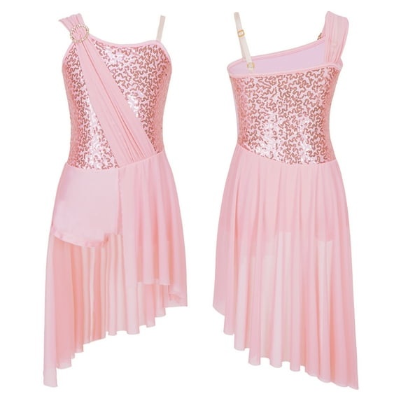 inhzoy Kids Girls Ballet Lyrical Dance Dress Gymnastics Leotard Ballerina Dancewear