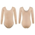 thumbnail image 1 of inhzoy Kids Girls Basic Ballet Dance Unitards Long Sleeve Bodysuits, 1 of 4