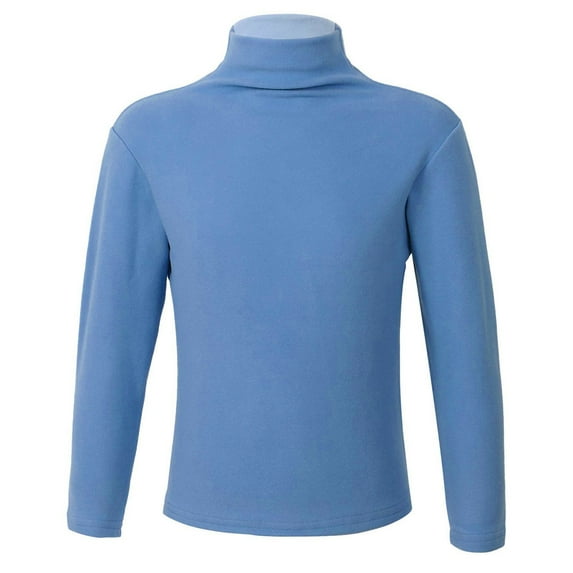 inhzoy Kids Girls Boys Basic Turtleneck T-Shirts Warm Pullover Thermal Tops Light Blue-A 120