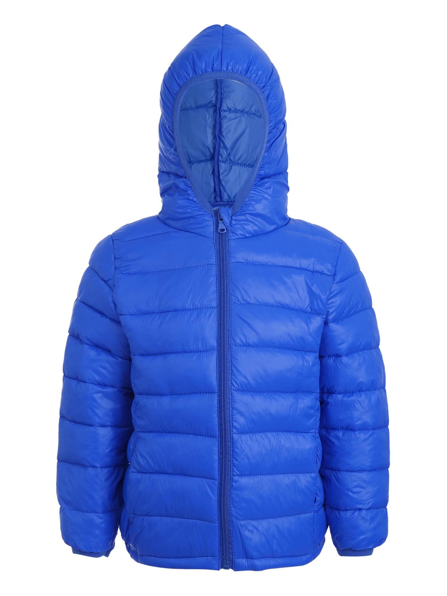 HOODED BLUE PUFFER COAT, CHILD HOODED BLUE PUFFER COAT, CHILD