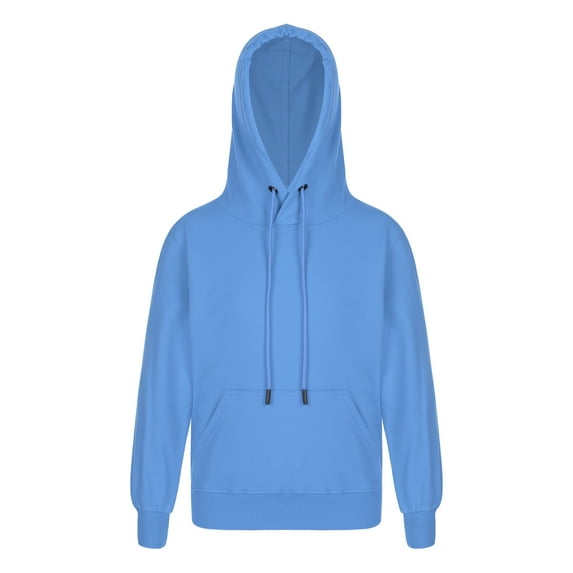 inhzoy Kids Girls Boys Long Sleeve Hoodies Casual Hooded Pullover Top Sweatshirt School Uniform Light Blue 7-8