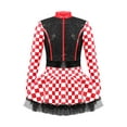 thumbnail image 1 of inhzoy Kids Girls Car Driver Racer Outfit Mesh Tutu Dress Long Sleeve Racing Jumpsuit,Sizes 4-14 Black 4, 1 of 5