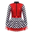 thumbnail image 1 of inhzoy Kids Girls Car Driver Racer Outfit Mesh Tutu Dress Long Sleeve Racing Jumpsuit,Sizes 4-14 Red 12, 1 of 10