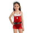 thumbnail image 1 of inhzoy Kids Girls Christmas Elf Leotard Jumpsuit with Hat Santa Helper Xmas Dress-Up Red 12, 1 of 9