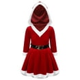 thumbnail image 1 of inhzoy Kids Girls Christmas Long Sleeve Hoodie Dress Princess Santa Claus Fancy Dress-Up Red 10, 1 of 10