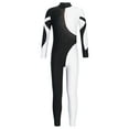 thumbnail image 1 of inhzoy Kids Girls Full Length Jumpsuit Gymnastic Leotard Unitard Rhinestone Long Sleeve Bodysuit Ballet Dancewear White 10, 1 of 8