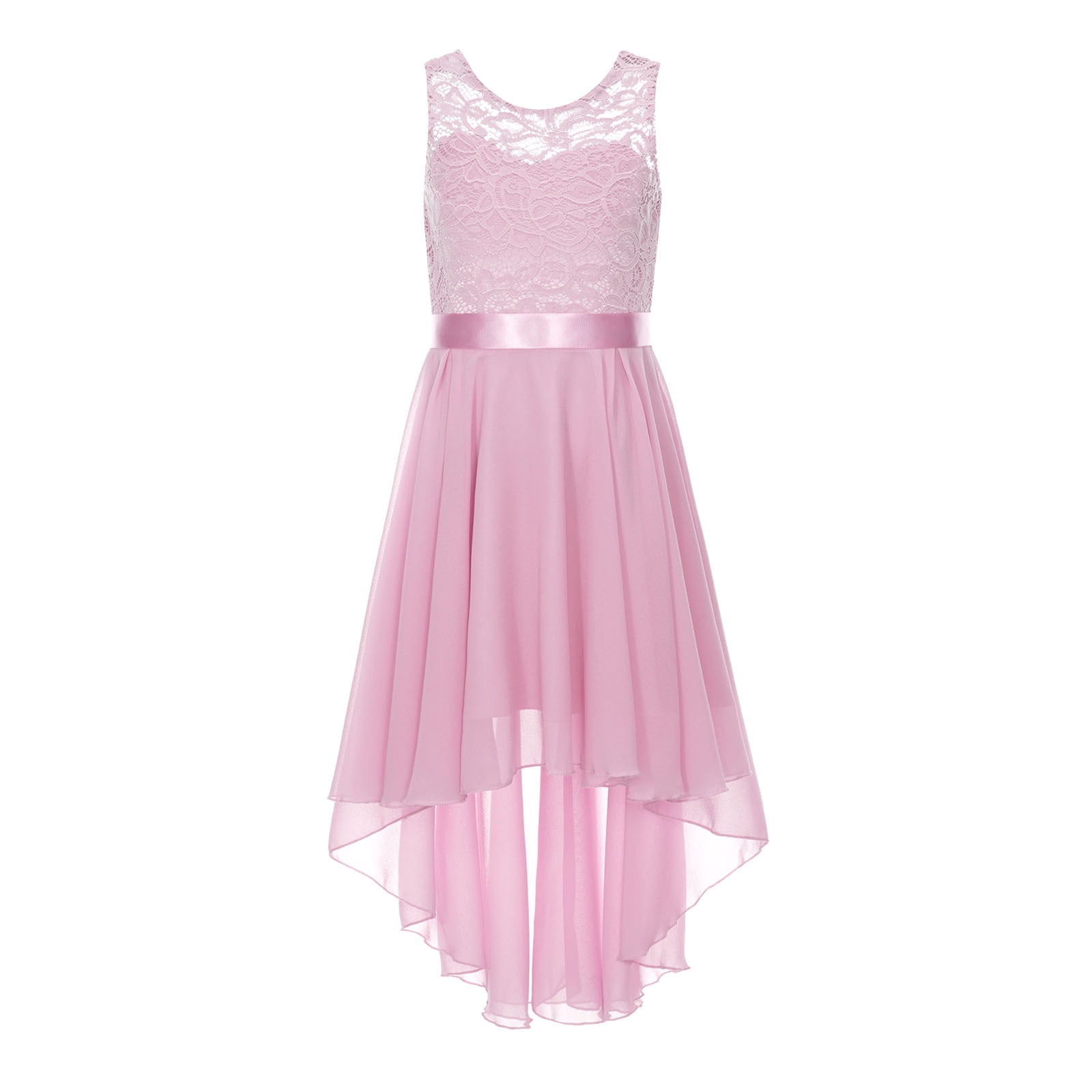 KIDS HIGH LOW HEM DRESS 12-14 LEOS BOUQUET