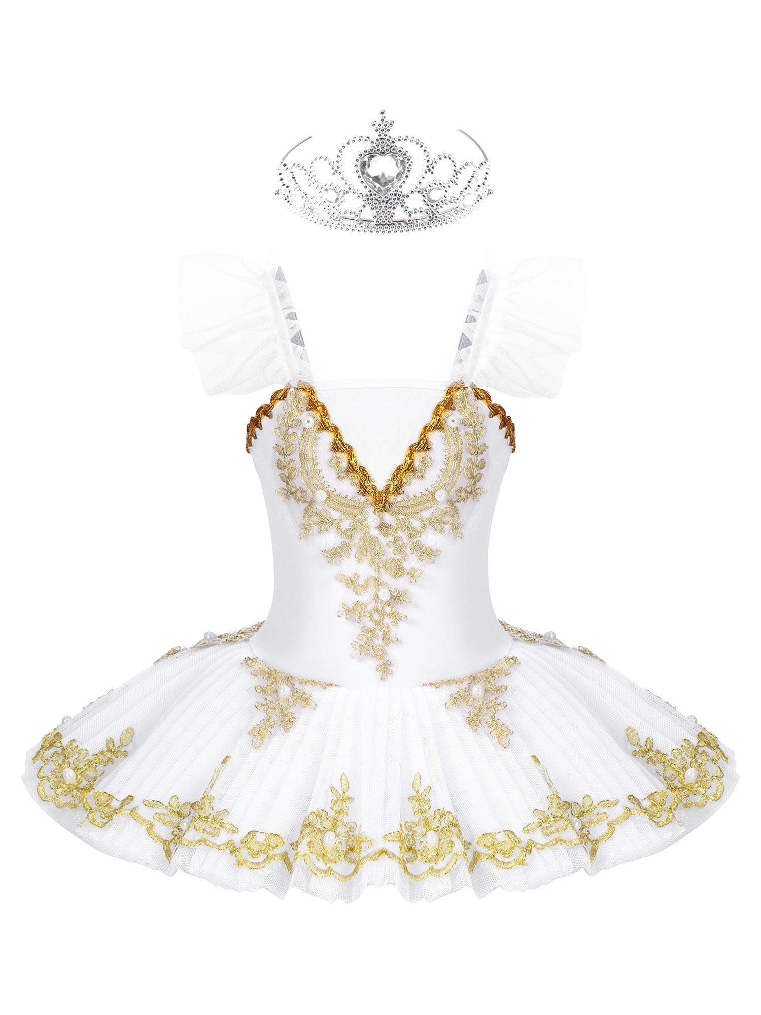 inhzoy Kids Girls Kids Girls Swan Lake Ballet Dance Dress with Headwear ...
