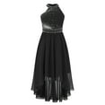 thumbnail image 1 of inhzoy Kids Girls Lyrical Dress Rhinestones Bridesmaid Flower Girls Dress High-Low Wedding Birthday Formal Party Gown Black 8, 1 of 5