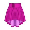 thumbnail image 1 of inhzoy Kids Girls Metallic Hi-Low Hem Latin Jazz Dance Skirts Ruffled Pleated Skirt,Sizes 6-16 Hot Pink 10, 1 of 5