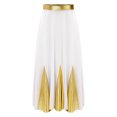 thumbnail image 1 of inhzoy Kids Girls Metallic Lyrical Liturgical Dance Skirt Worship Praise Dance Overlays Skirts White 16, 1 of 4