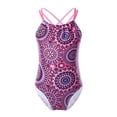 thumbnail image 1 of inhzoy Kids Girls One Piece Spaghetti Shoulder Straps Swimsuits, 1 of 2