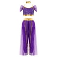 thumbnail image 1 of inhzoy Kids Girls Sequins Arabian Princess Dress-Up Wedding Birthday Festival Party Fancy Outfit 6-16 Purple 8, 1 of 7