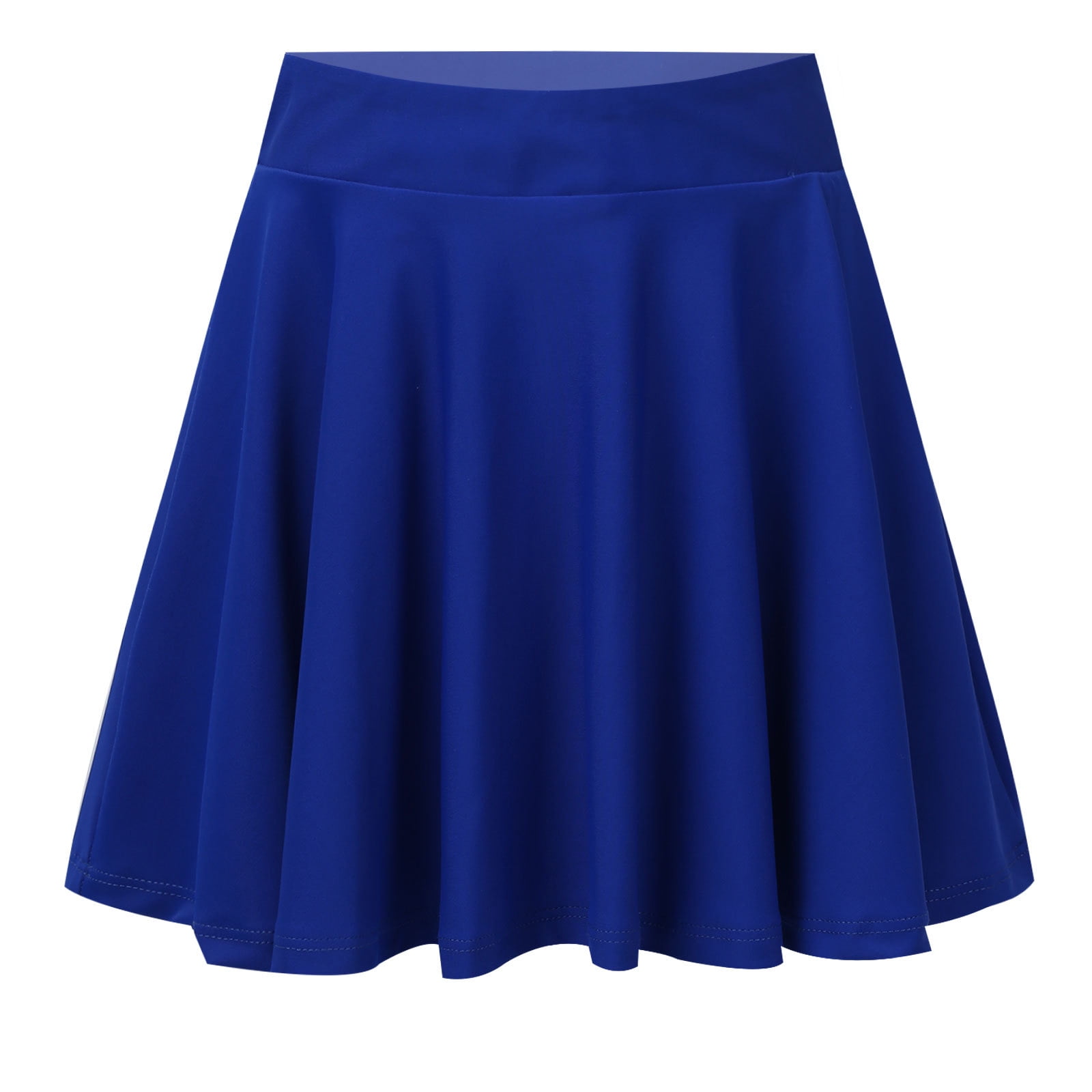 inhzoy Kids Girls Stretchy Waist A-line Flared Pleated Mini Skirt Royal  Blue 12