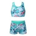 thumbnail image 1 of inhzoy Kids Girls Tankini Swimsuit Bikini Set Racerback Tank Top Shorts, 1 of 5