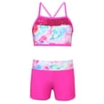 thumbnail image 1 of inhzoy Kids Girls Two Piece Tankini Sleeveless Sequins Ballet Dance Tops with Bottoms Set Colorful Fish Scales 6, 1 of 6