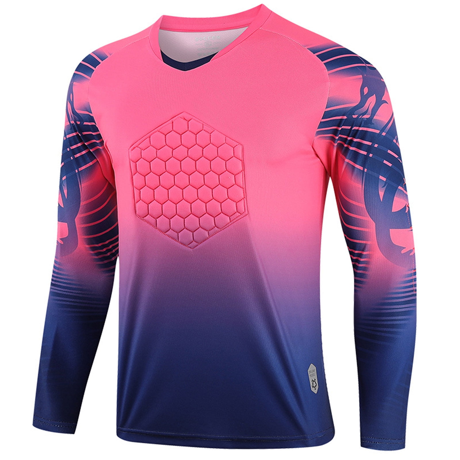 inhzoy Kids Youth Padded Goalkeeper Jersey Football Long Sleeve