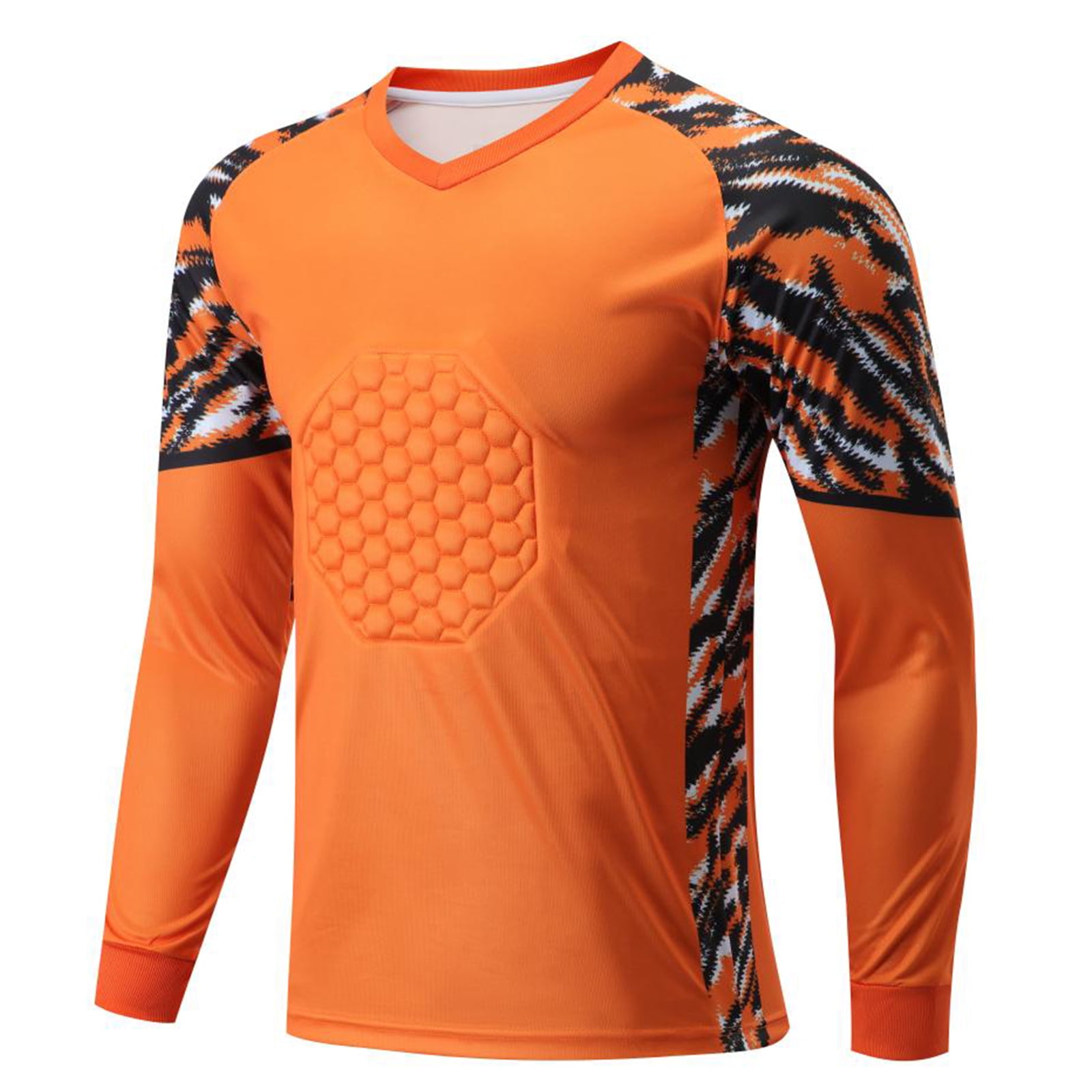 inhzoy Kids Youth Padded Goalkeeper Jersey Football Long Sleeve Goalie
