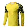 thumbnail image 1 of inhzoy Kids Youth Padded Goalkeeper Jersey Football Long Sleeve Goalie Shirts Yellow M, 1 of 7