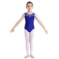 thumbnail image 1 of inhzoy Little Big Girls Sleeveless Floral Lace Ballet Dance Leotard Blue 12-14, 1 of 7