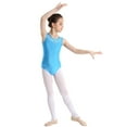 thumbnail image 1 of inhzoy Little Big Girls Sleeveless Floral Lace Ballet Dance Leotard Light Blue 3-4, 1 of 7