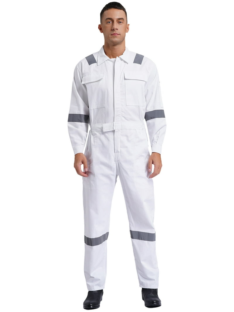 inhzoy Men's Long Sleeve Work Coveralls Jumpsuits Mechanic