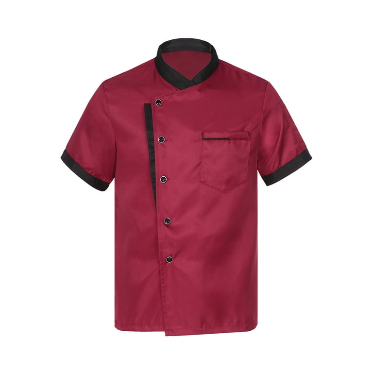 inhzoy Mens Chef Jacket Coat Jacket Hotel Restaurant Canteen